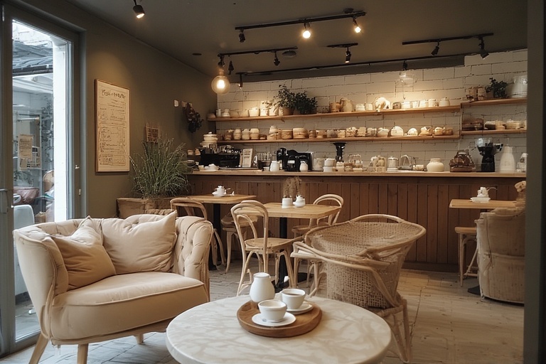 image d'un espace collaboratif dans un salon  de thé